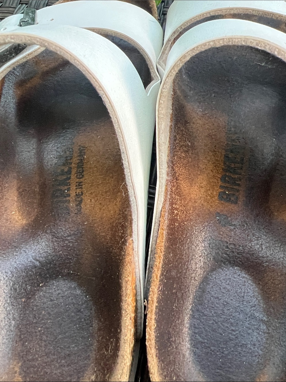 Birkenstock White Arizona Two-Strap Slide Sandals - Picture 6 of 16